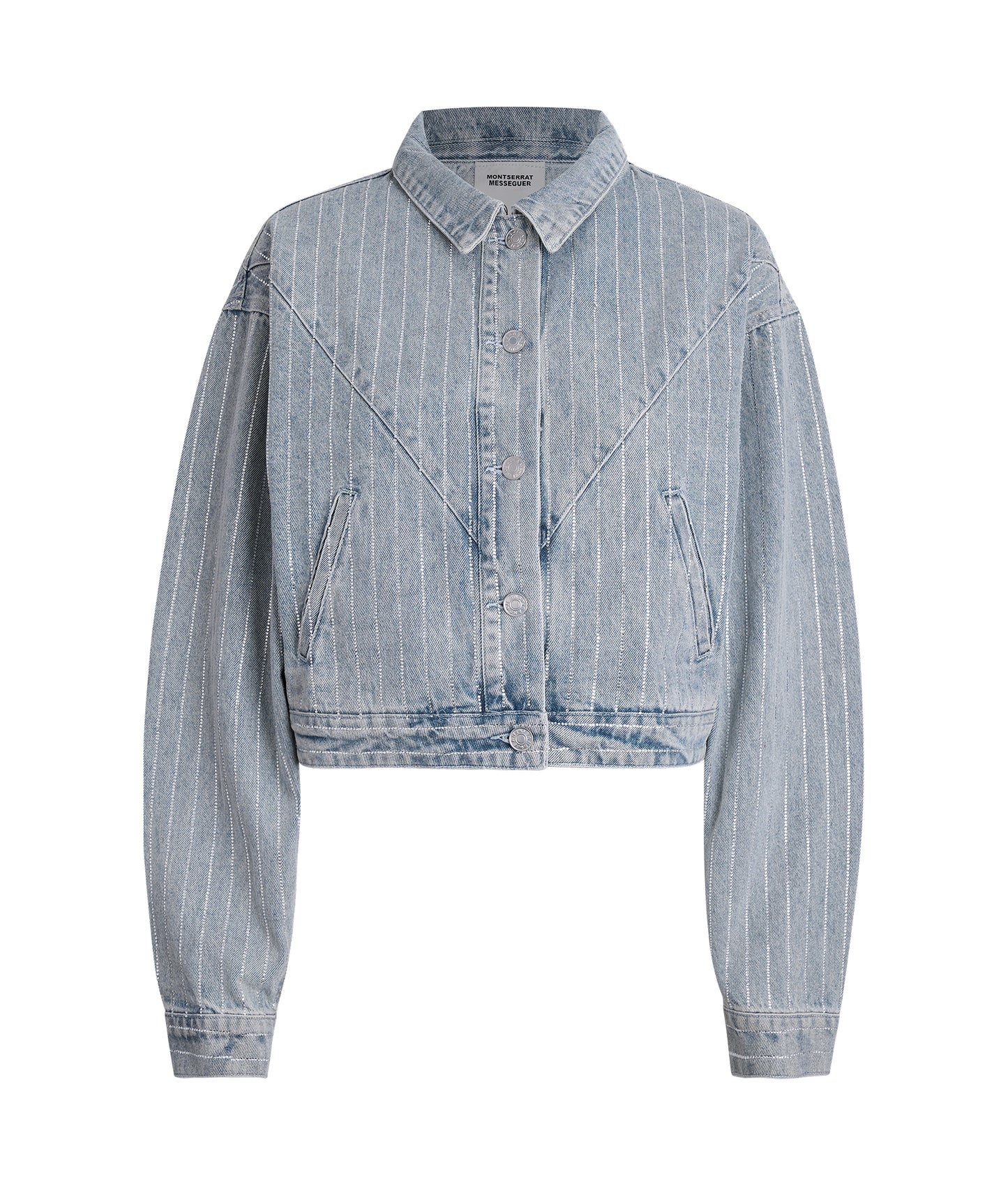 Chamarra Pinstriped Denim