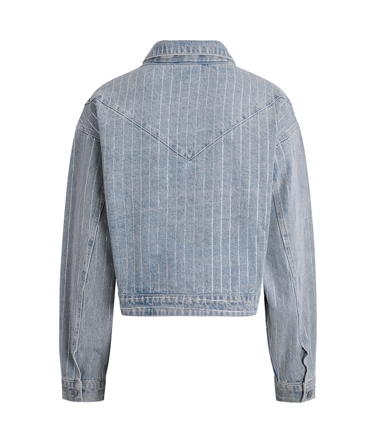 Chamarra Pinstriped Denim