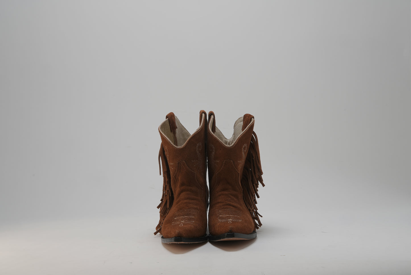 Jornada Pony Ankle Boots with Fringes