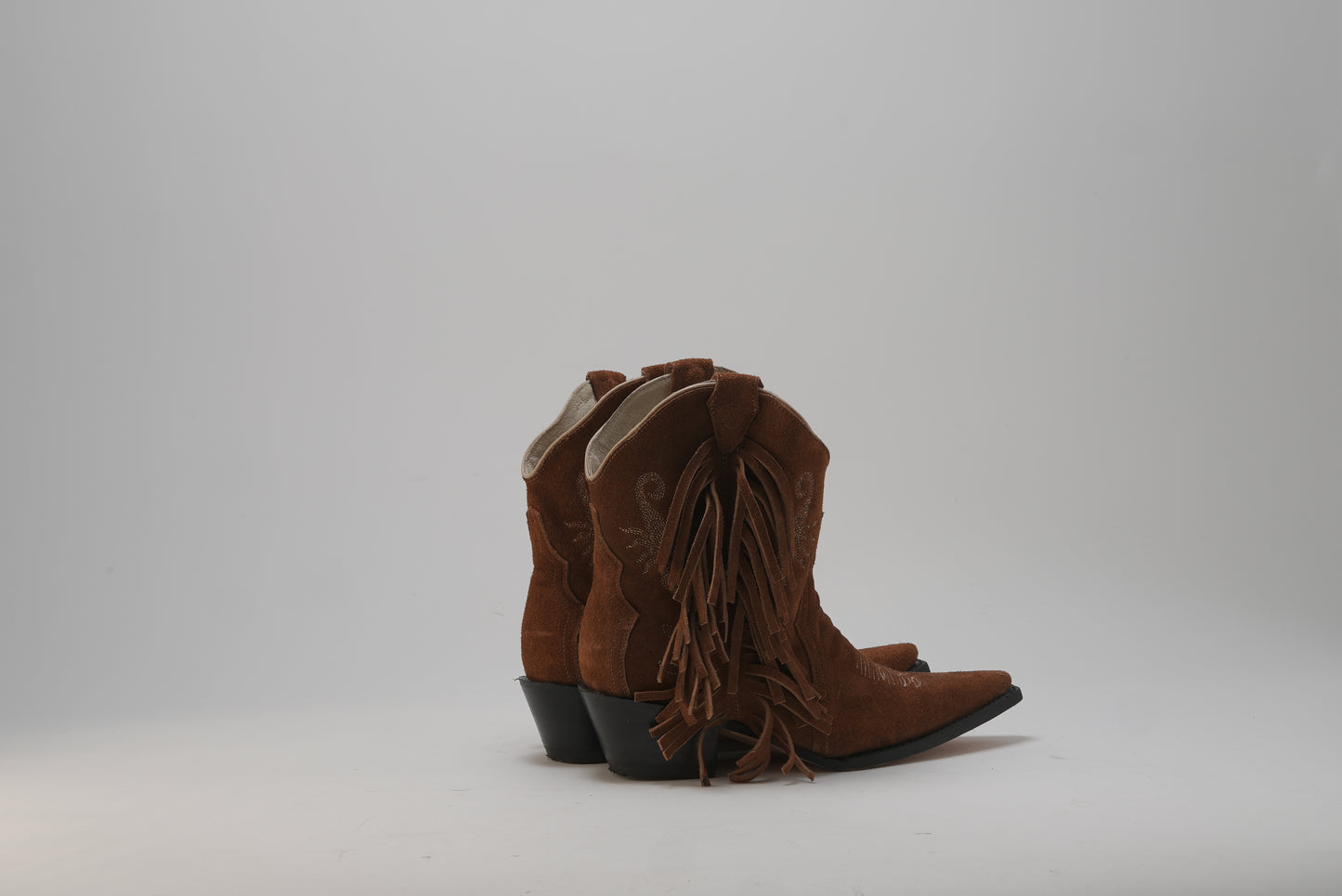 Jornada Pony Ankle Boots with Fringes