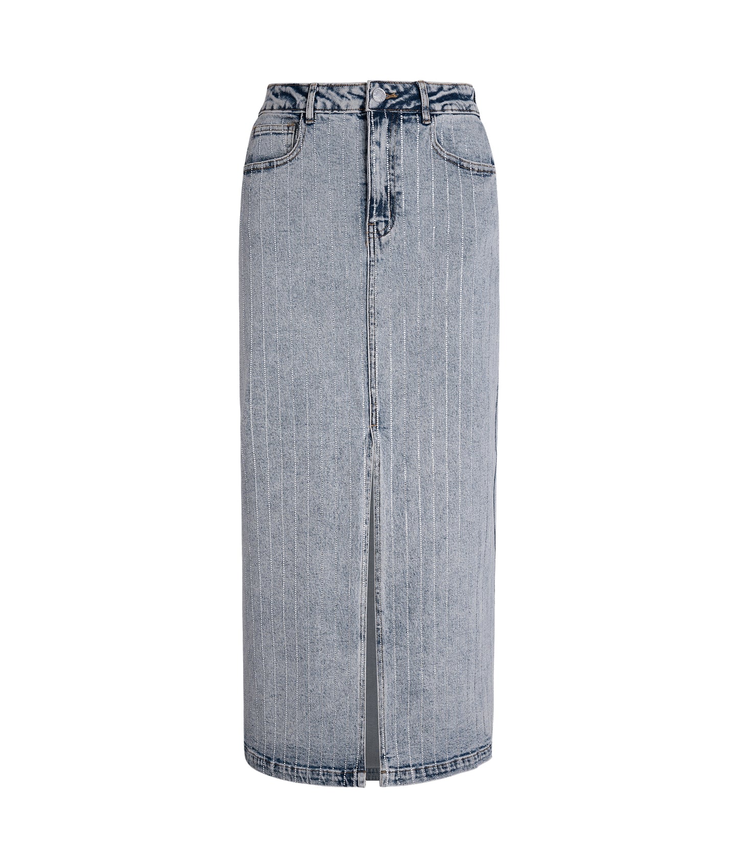 Falda Pinstriped Denim