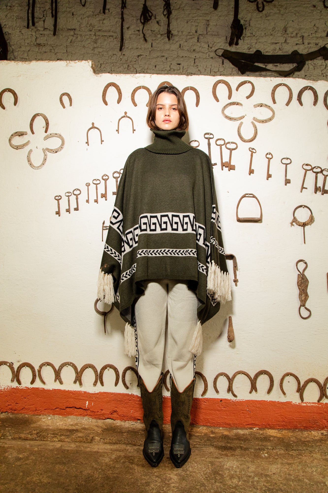 Poncho cerrado Verde