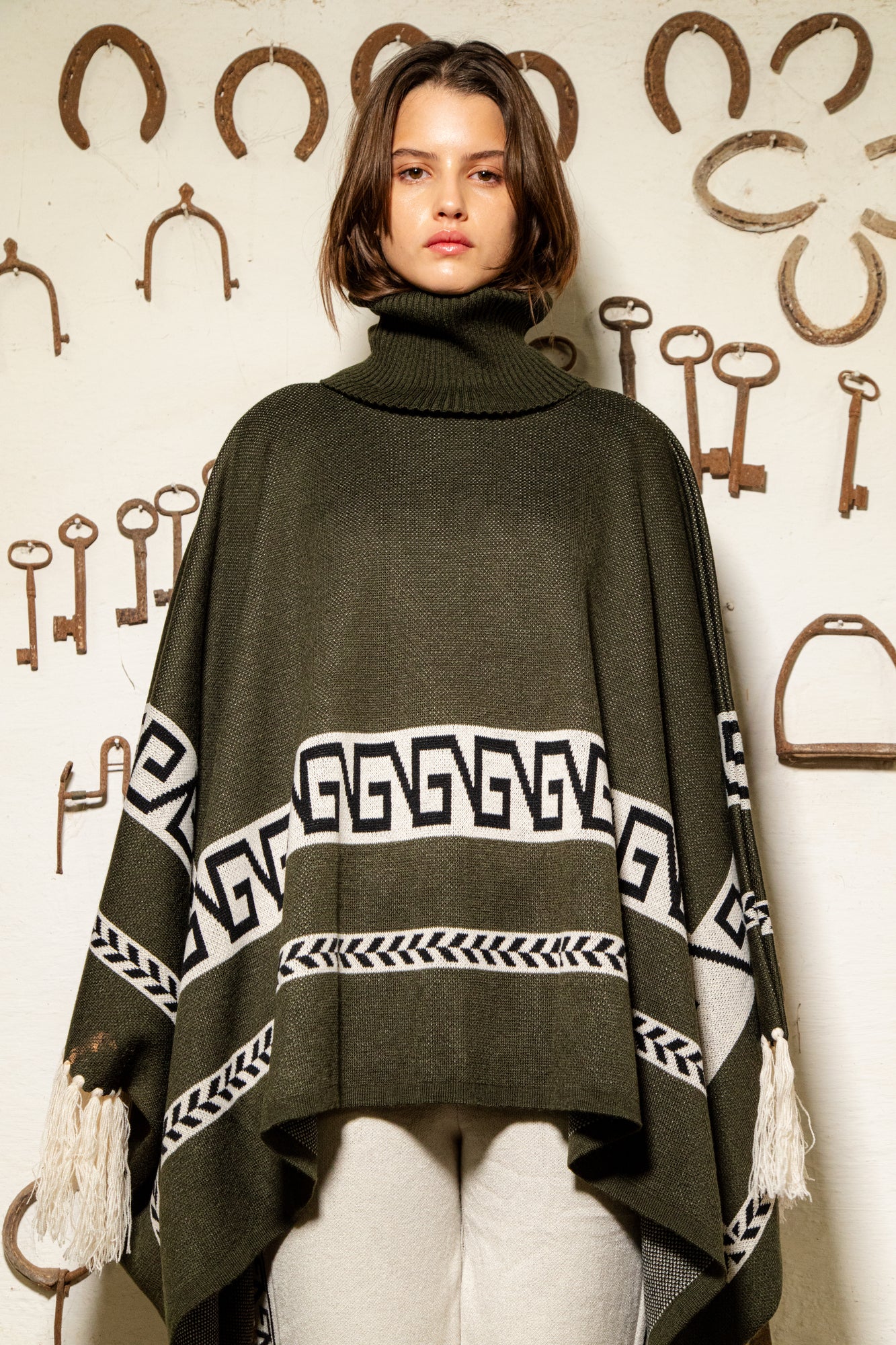 Poncho cerrado Verde