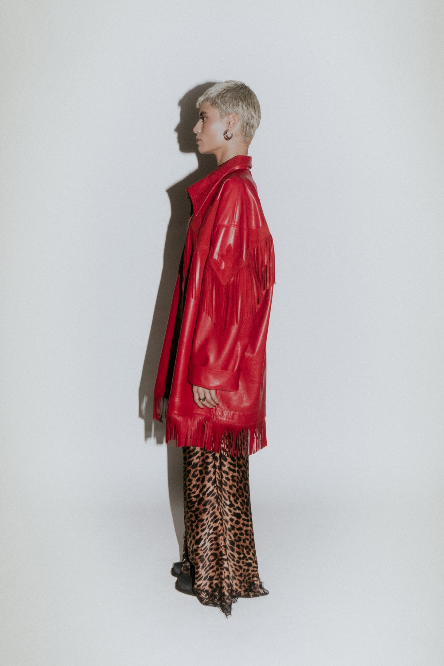 Chaqueta oversized Coyote roja