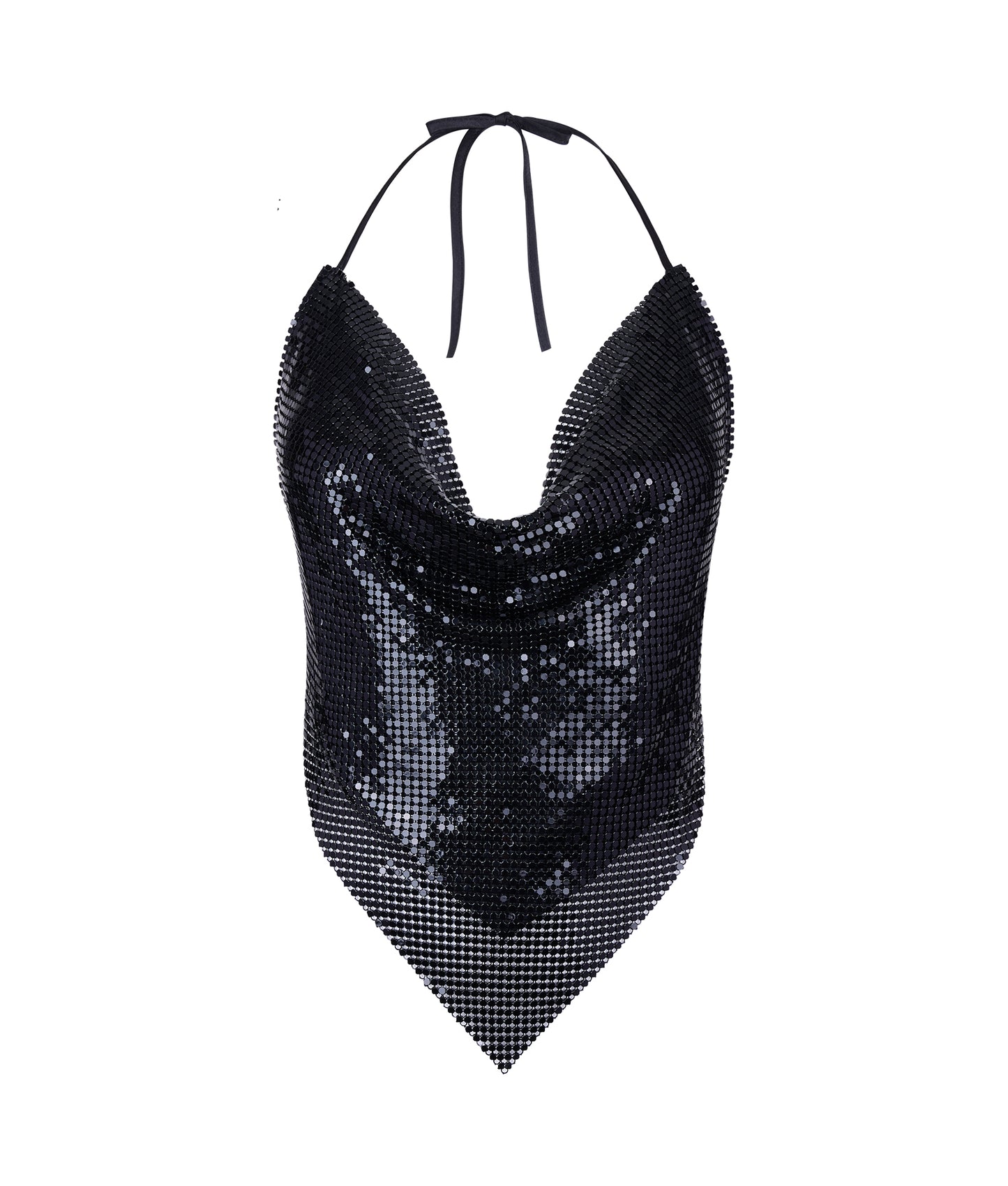 Cropped Top Rombo Sparkly Negro