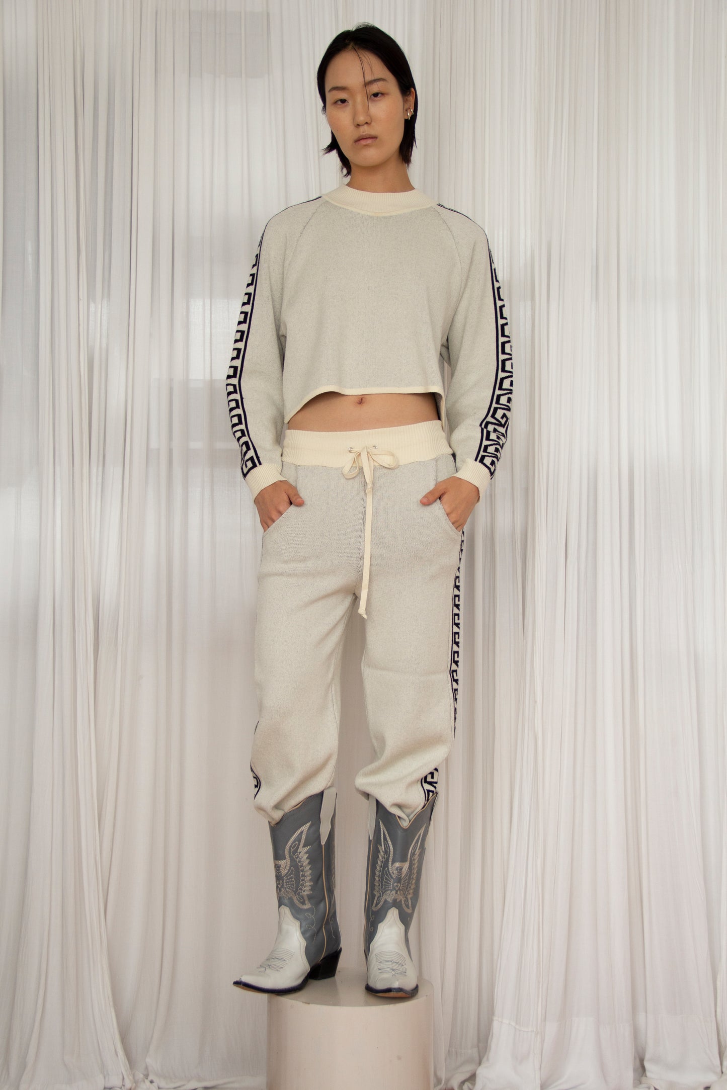 Charro Pants Hueso y Negro