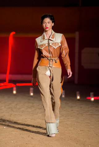 Chaqueta pockets cuera miel