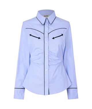 Blue denim shirt
