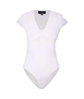 Body ranchero blanco escote V