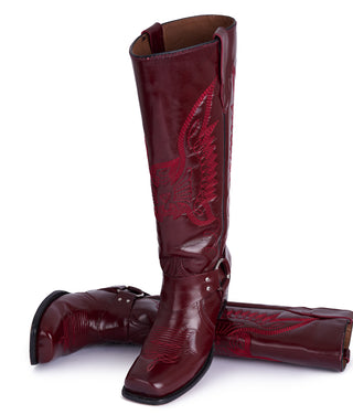Botas biker cherry