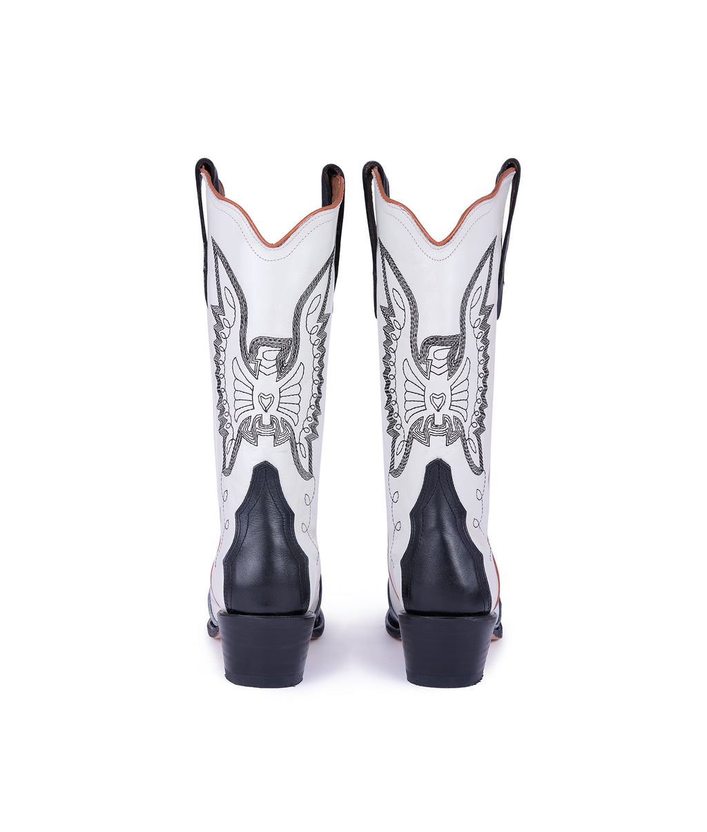 Jornada Duo Bone and Black Boots
