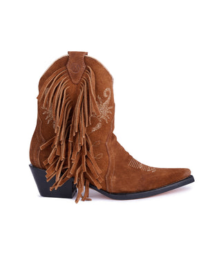 Jornada Pony Ankle Boots with Fringes