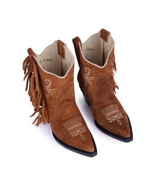 Jornada Pony Ankle Boots with Fringes