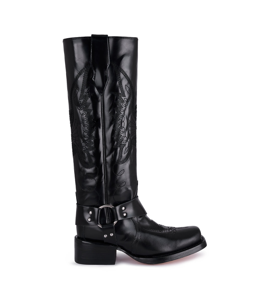 Botas Biker Glossy Black