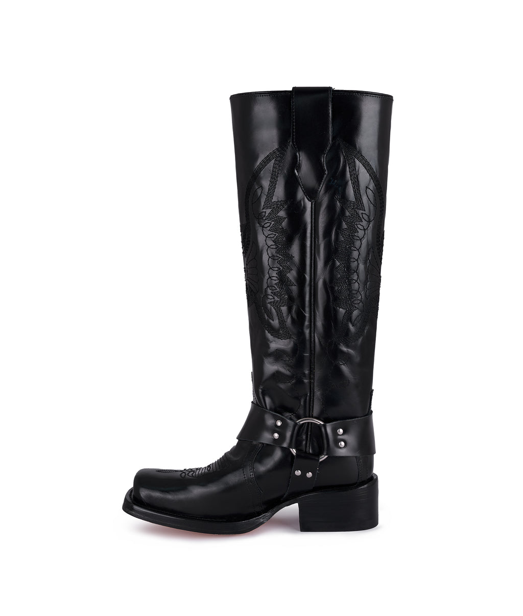 Botas Biker Glossy Black