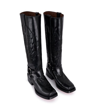 Botas Biker Glossy Black