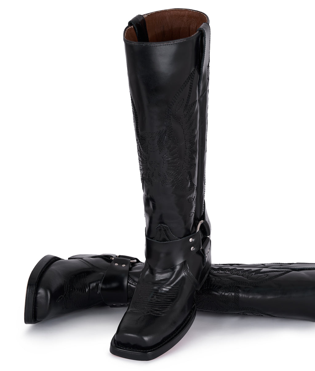Botas Biker Glossy Black