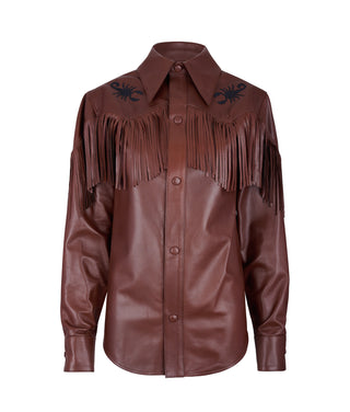 Camisa flecos Alacrán chocolate