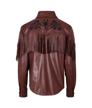 Camisa flecos Alacrán chocolate