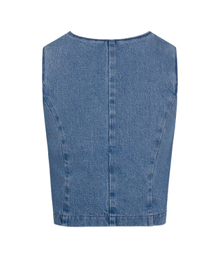 Chaleco Grecas Light Denim