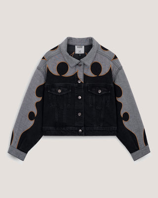 Black Denim Outerwear Jacket