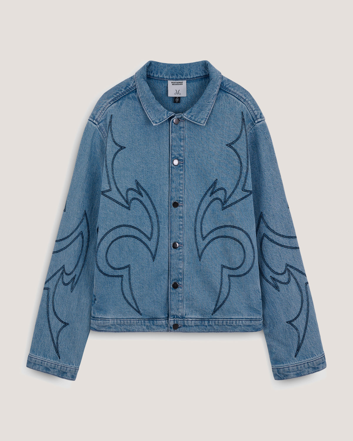 Chamarra Grecas Light Denim