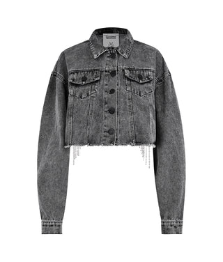 Chamarra Rosarito sparkly Negro