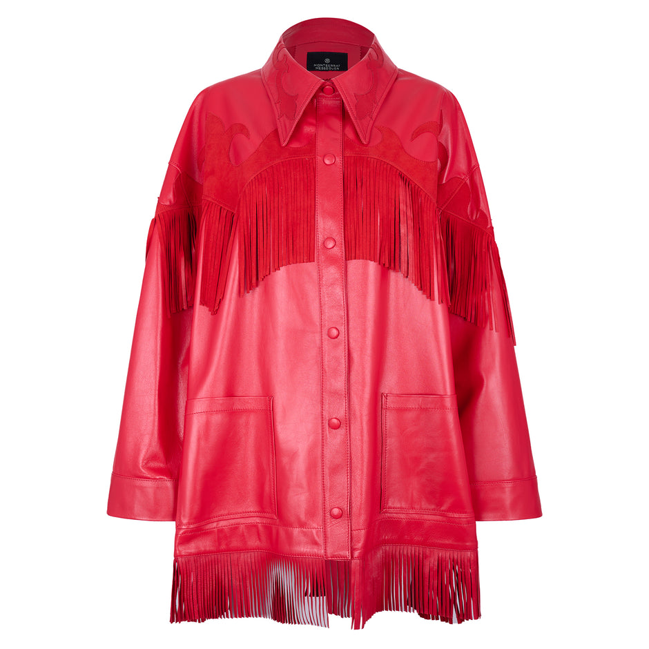 Chaqueta oversized Coyote roja