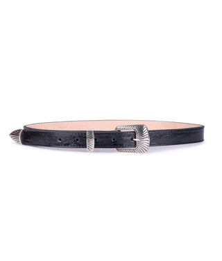 Black Tiny Western Belt