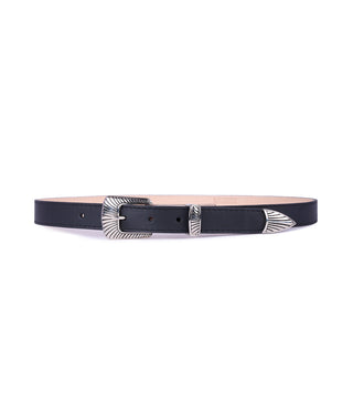Black Tiny Western Belt