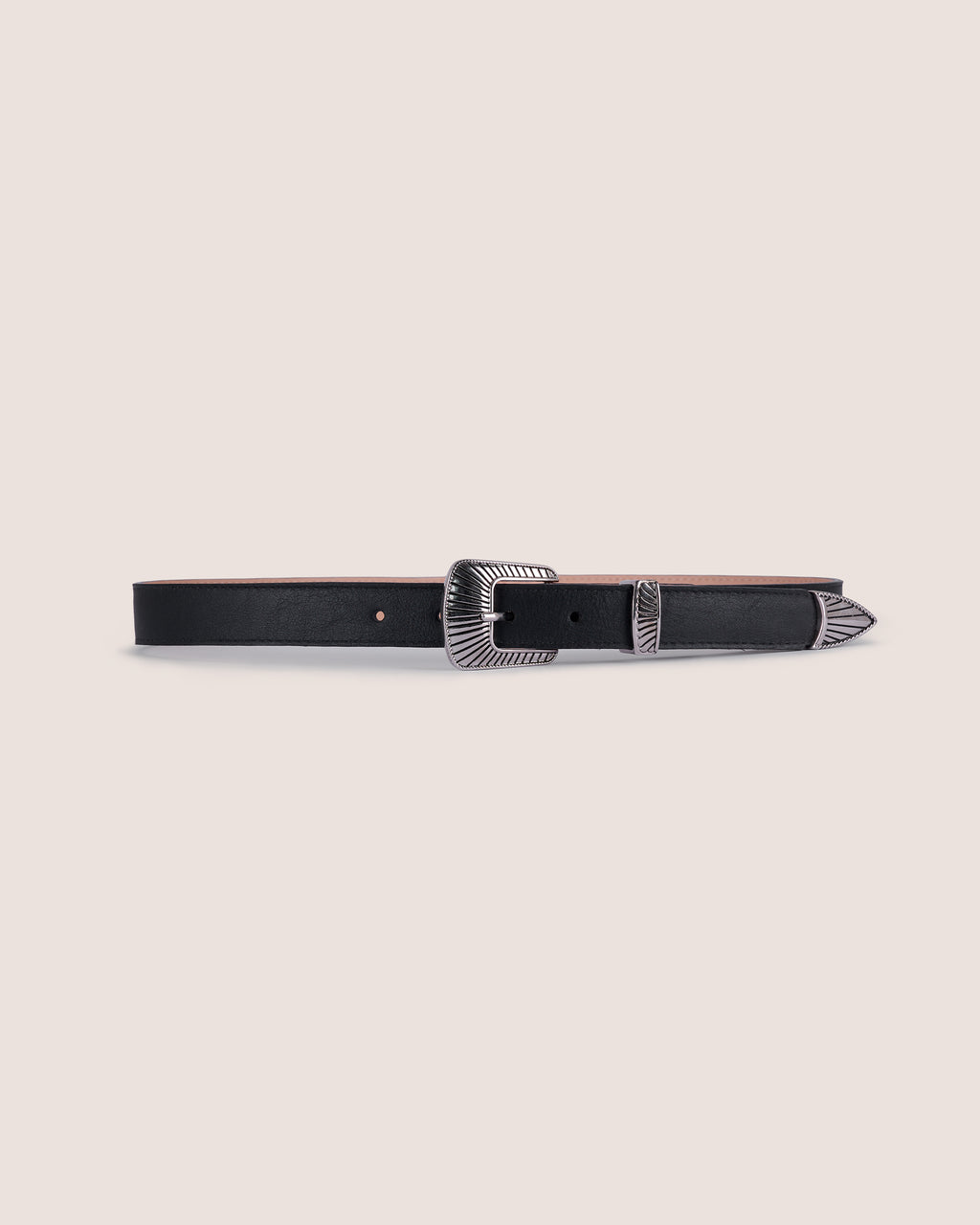 Black Western Skinny Belt