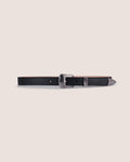 Black Western Skinny Belt