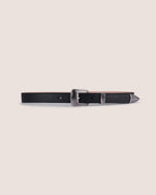Black Western Skinny Belt