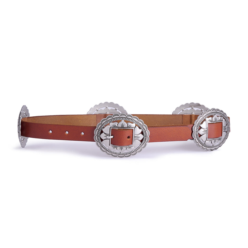 Concho belt miel