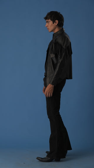 Blue Scorpion Fringed Shirt