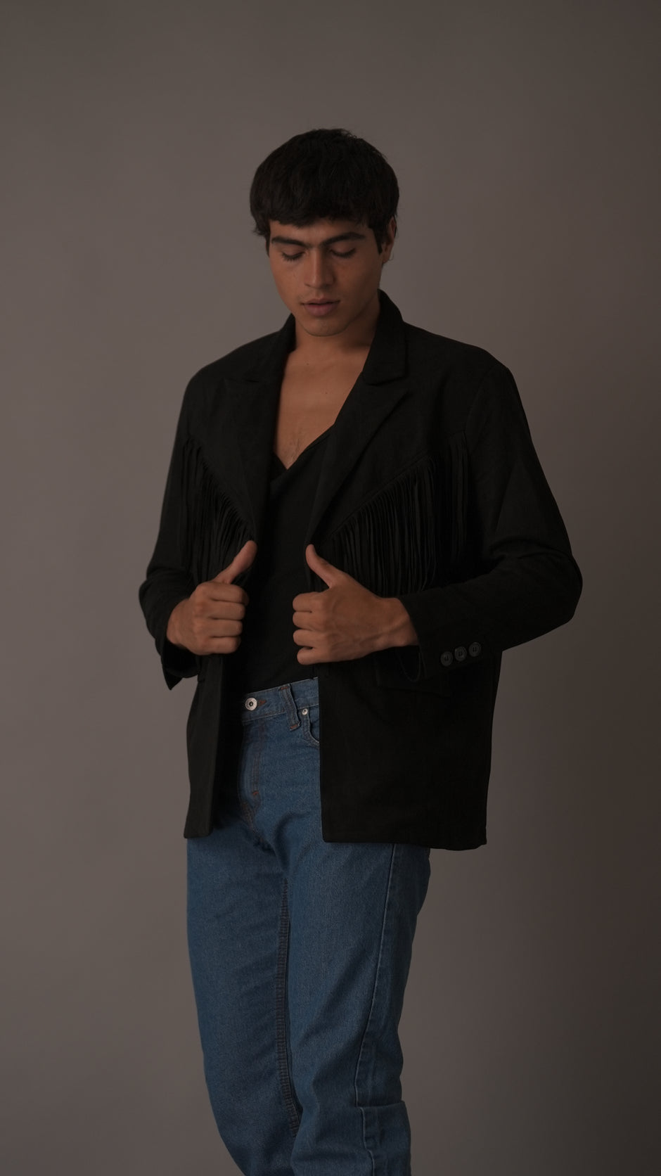 Blazer Flecos Negro