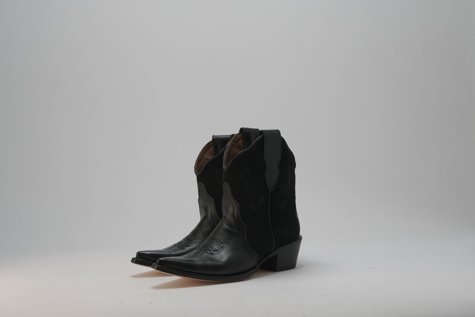 Black Jornada Pony Ankle Boots