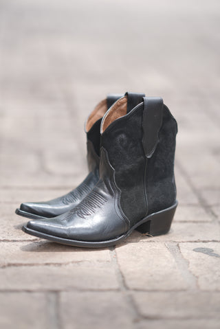 Black Jornada Pony Ankle Boots