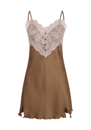 Mini slip dress Ocre