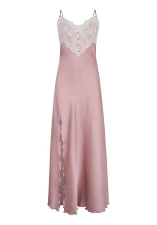 Dusty Rose Asymmetrical Slip Dress