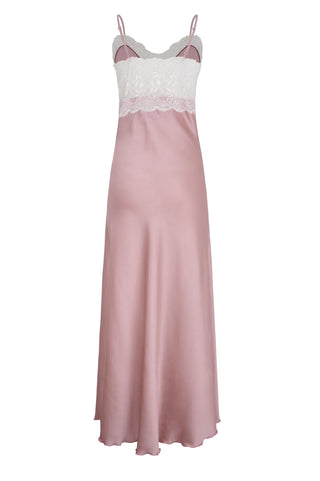 Dusty Rose Asymmetrical Slip Dress