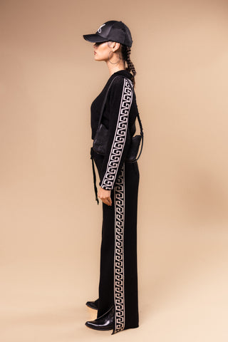 Black and bone charro tracksuit