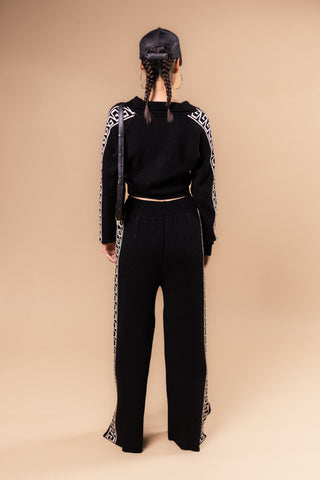 Black and bone charro tracksuit