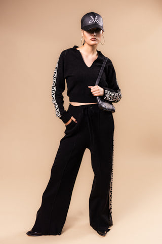 Black and bone charro tracksuit