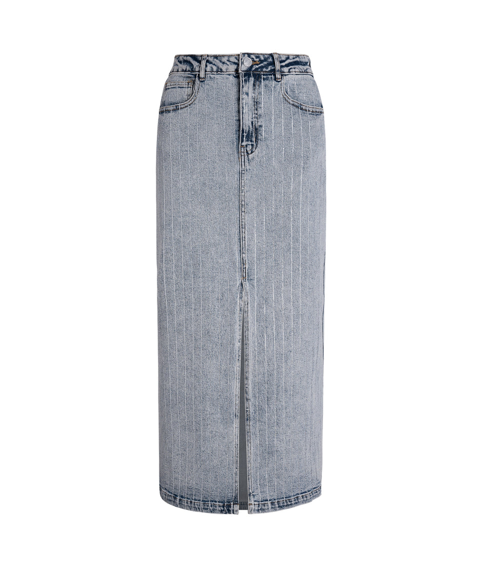 Falda Pinstriped Denim