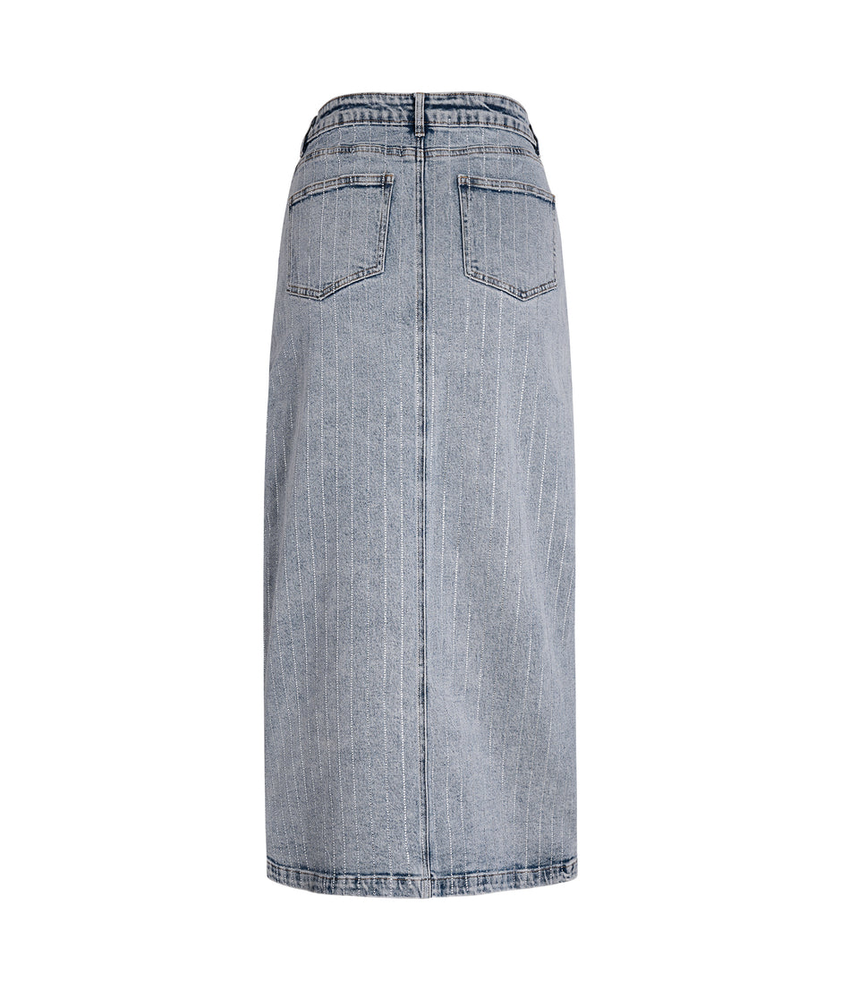Falda Pinstriped Denim