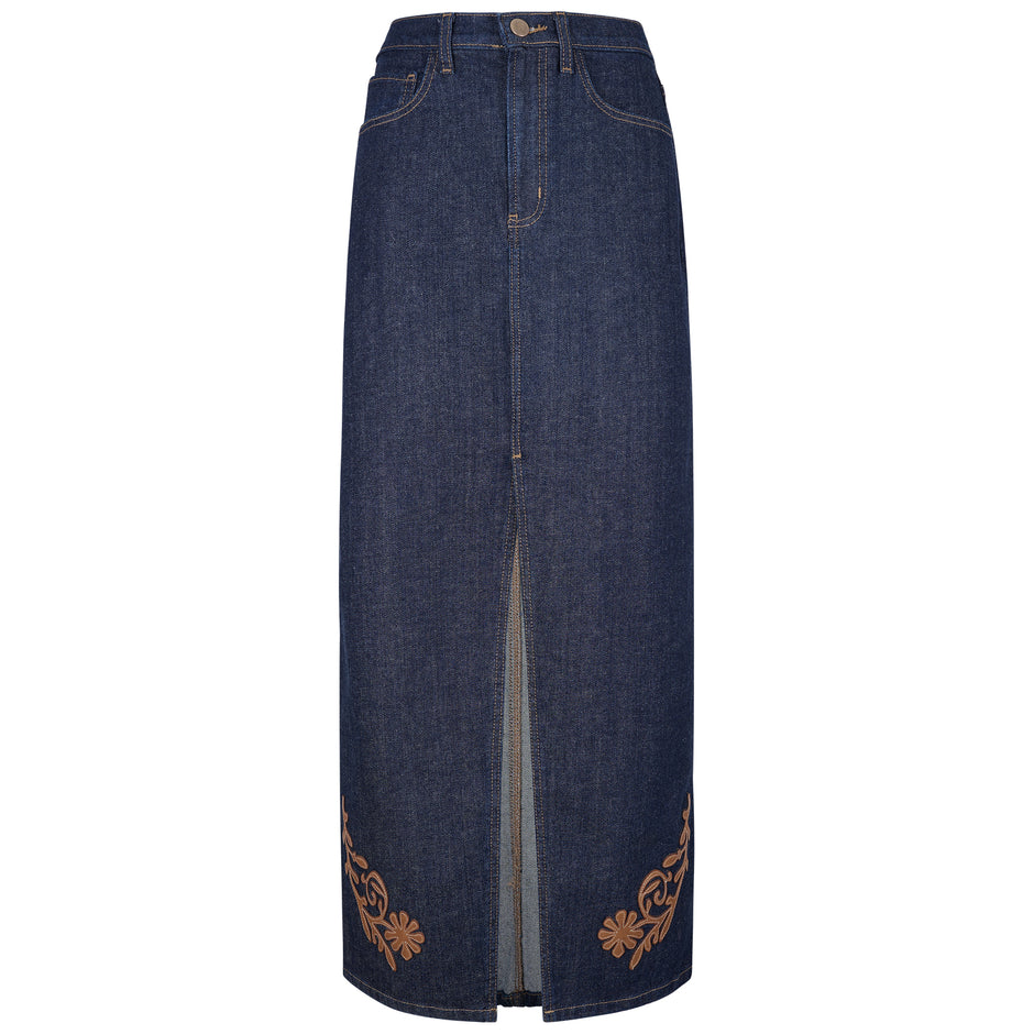 Falda Pockets denim