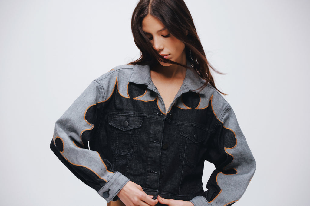 Chamarra Forastera Black Denim