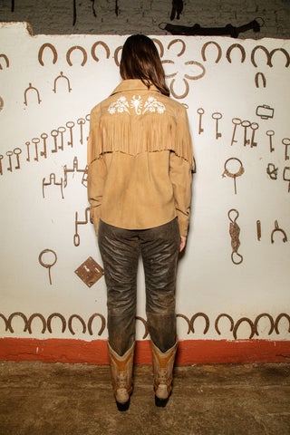 Brown Scorpion Fringed Shirt