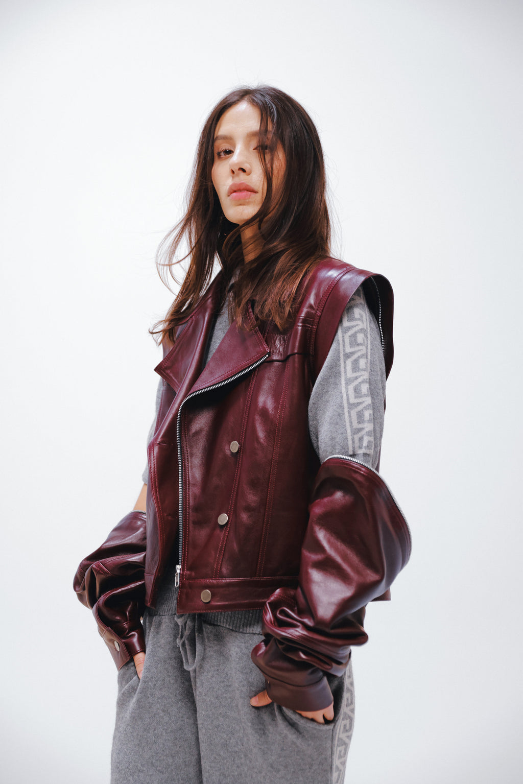 Detachable Black Cherry Jacket